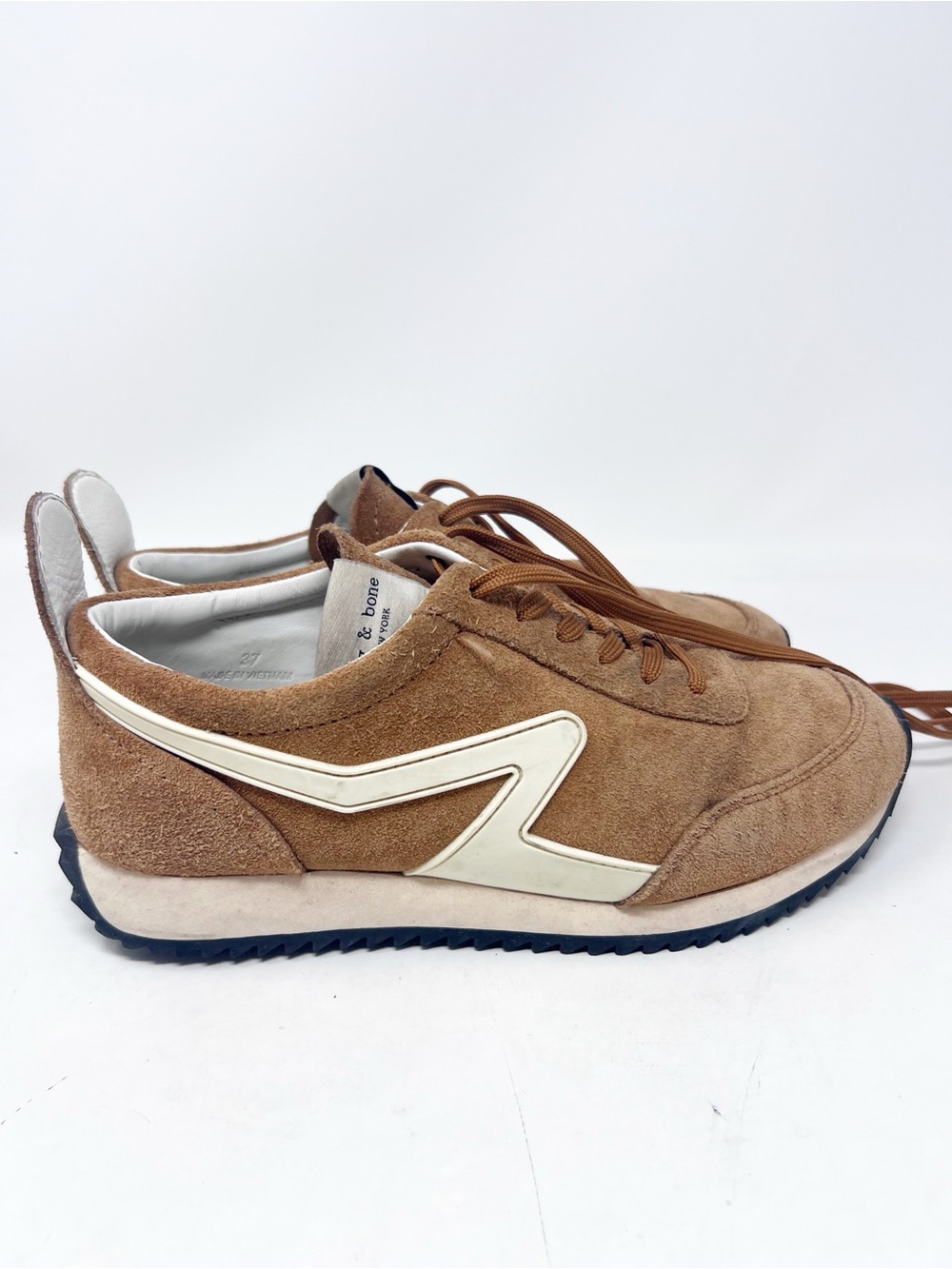 RAG & BONE RETRO RUNNER BROWN SUEDE LOW TOP SNEAKERS SZ 7